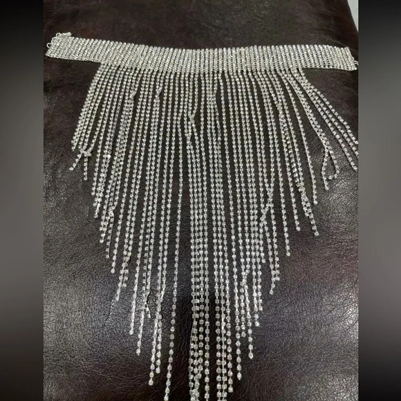Zara Crystal Tassel Choker Necklace - Picture 11 of 11